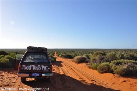 Red track toward Cape Peron