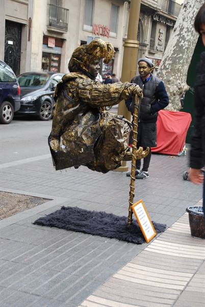 Street artist on the Rambla