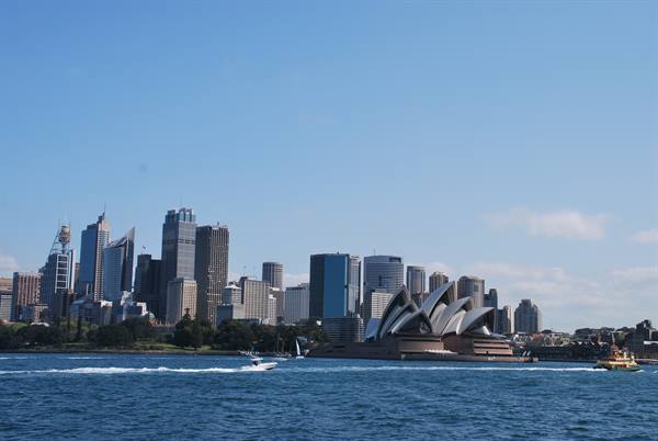 The skyline of Sydney