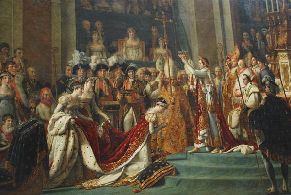 David's painting: Napoleon's coronation at Notre-Dame de Paris