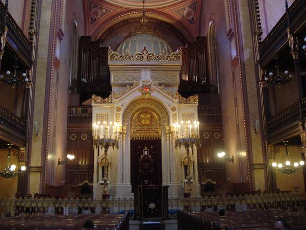 The interior of the synagogue