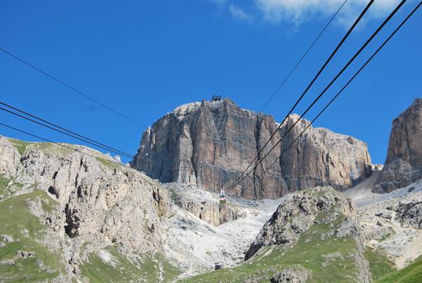 Climbing towards the Pordoi