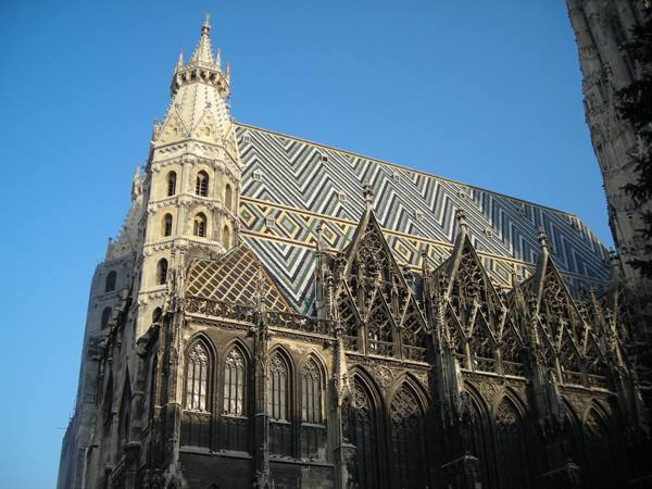 St. Stephen's Cathedral in Vienna, tiled roof with zigzag pattern