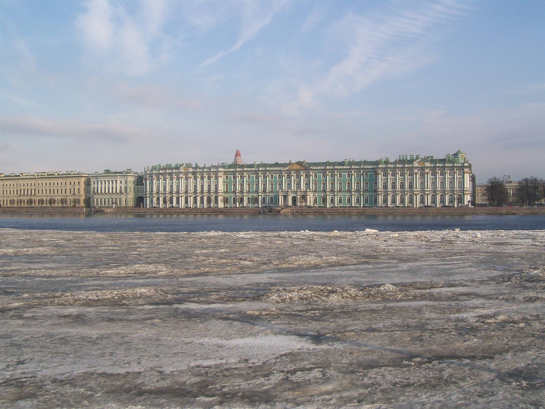 St. Petersburg, the Hermitage on the Neva embankment