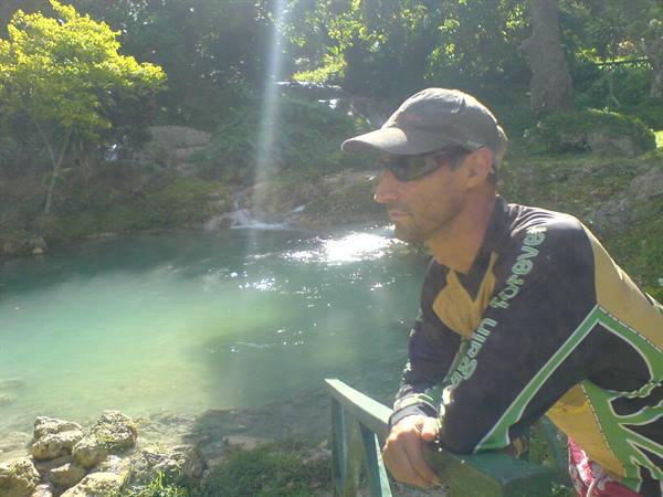 at the waterfalls and streams