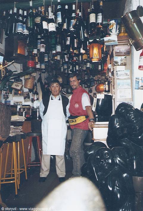 1988 with Max at the Italian restaurant in Bulawayo