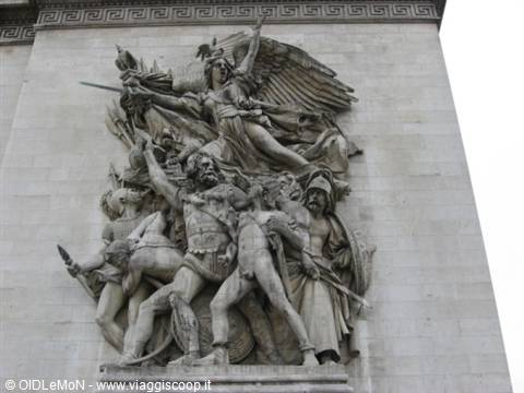 Stone relief on the Arc de Triomphe in Paris, Rude's La Marseillaise