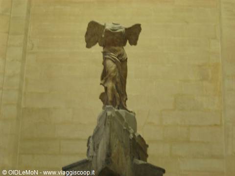 The Winged Victory of Samothrace, headless marble statue, at the Louvre
