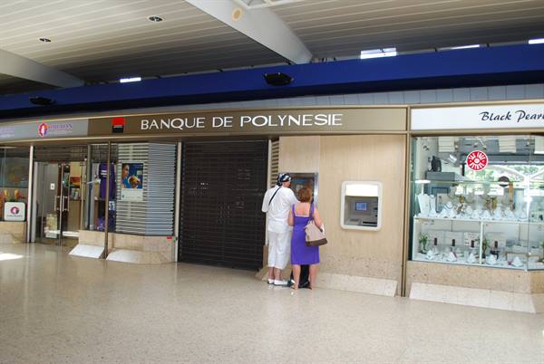 Bank and Post Office at Tahiti airport