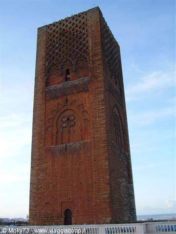 Hassan Tower carved sandstone minaret, Rabat
