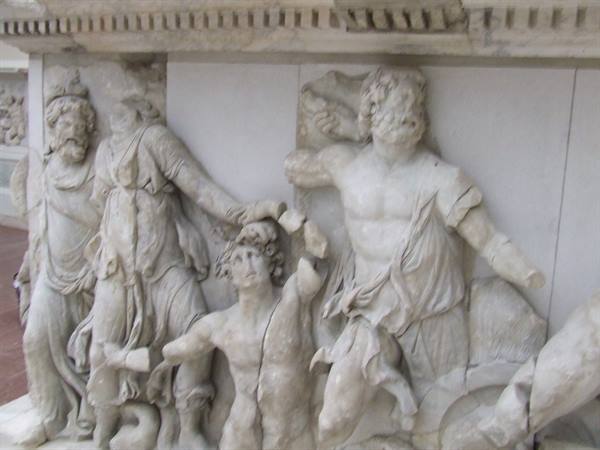 BERLIN - Original frieze of the Pergamon Altar