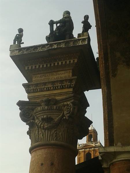 FERRARA - Detail of the Town Hall