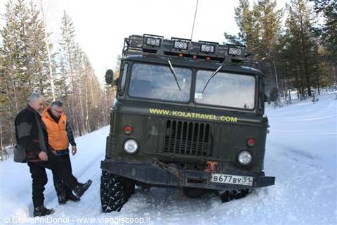 The GAZ military truck of Kola Travel