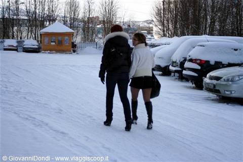 in miniskirts heedless of the cold