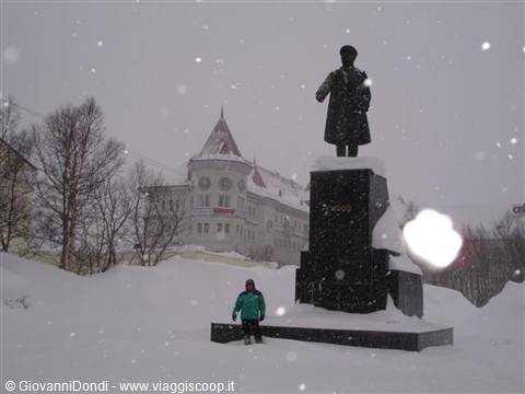 A snowstorm in Kirovsk