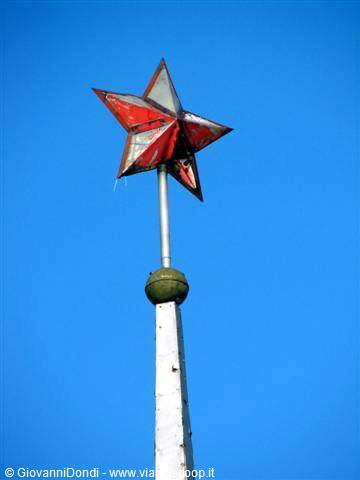 with the ever-present red star