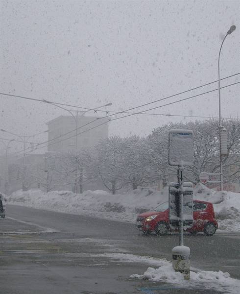Snowfall at La Chaux de Fonds