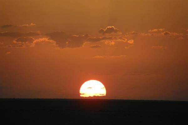 Sunset in the desert
