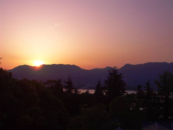 sunset from the room...