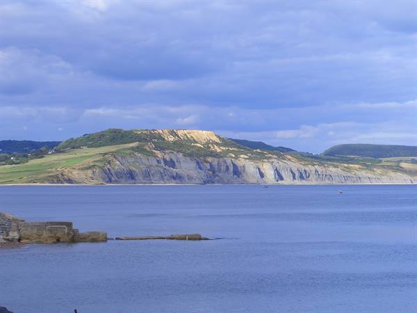 View from the seafront at Lyme Regis