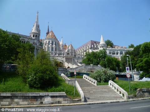 Stone staircase toward Matthias Church, Budapest