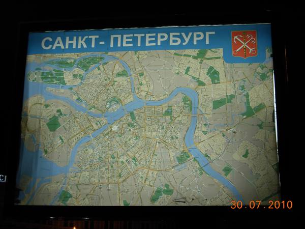St Petersburg - map of the city
