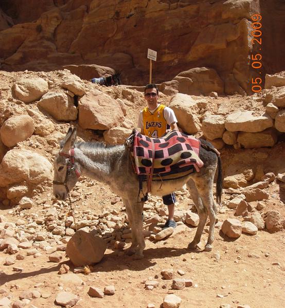Petra - with the taxi...