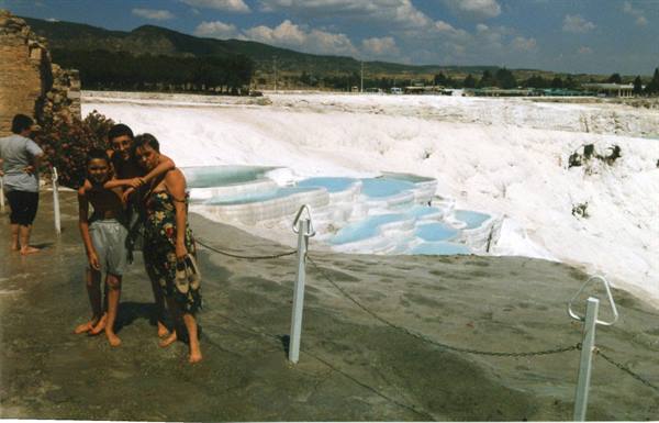 Pamukkale - bathing in the hot spring
