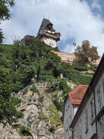 Schlossbergstiege. The Schlossberg staircase (250 steps)