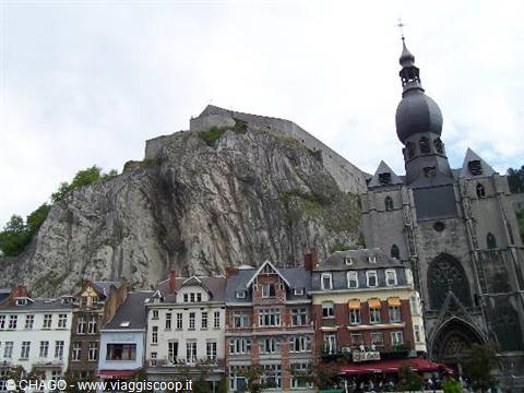 The citadel above the rock and Dinant's collegiate church by the Meuse
