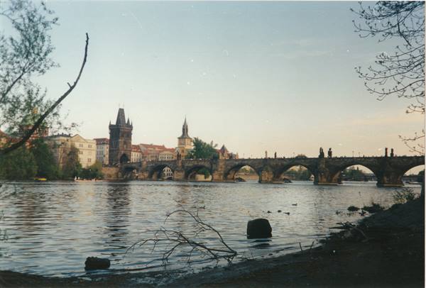 Charles IV Bridge on the Morava river