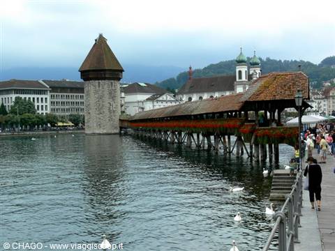 Lucerne, the wooden bridge