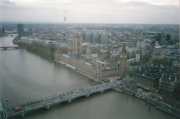 panorama of the city from the London Eye