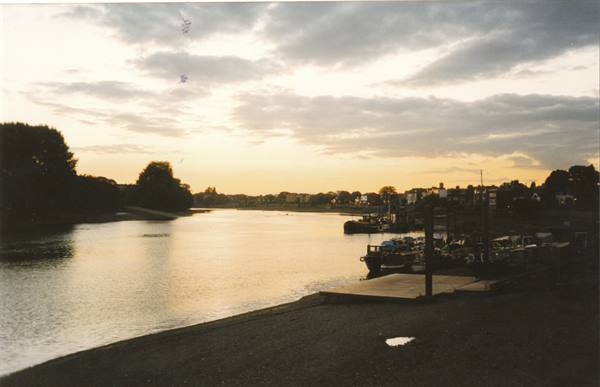 sunset on the Thames at Hammersmith