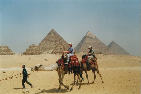 camel ride in the Giza desert