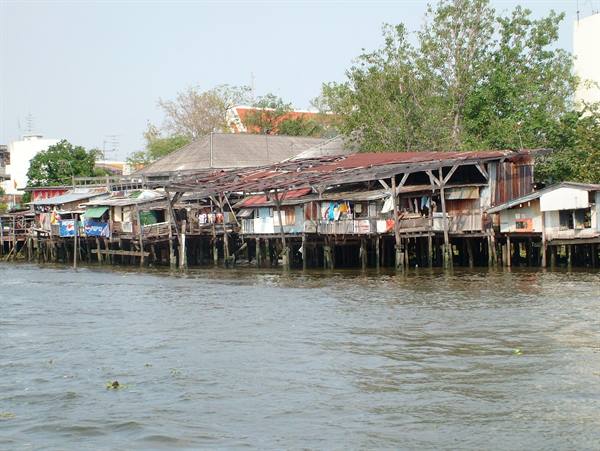 stilt houses on the river