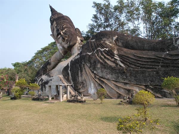 Buddha park, the sleeping Buddha