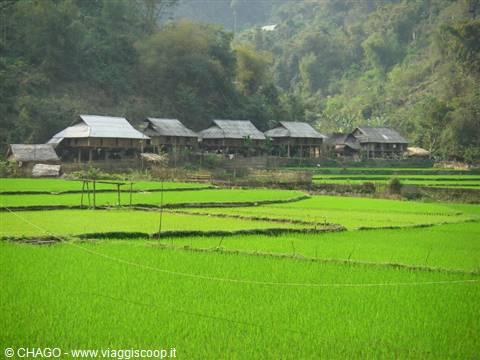 village in the Mai Chau valley