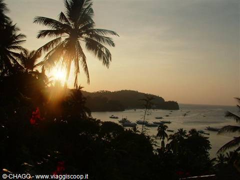 view from the little terrace at sunset