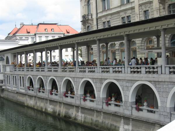 arcades on the Ljubljanica