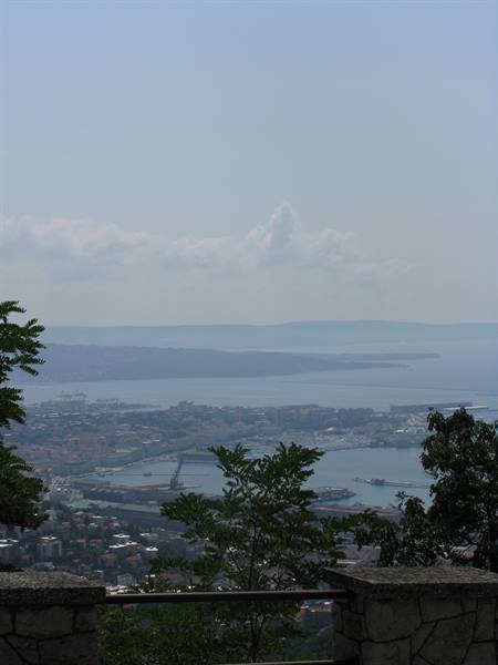 panorama over Trieste from Villa Opicina