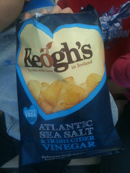 Keogh's Atlantic Sea Salt & Irish Cider Vinegar crisps bag, gluten free