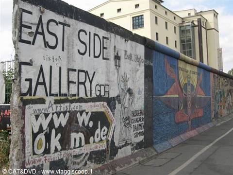 East Side Gallery: murals painted on the Berlin Wall in daylight