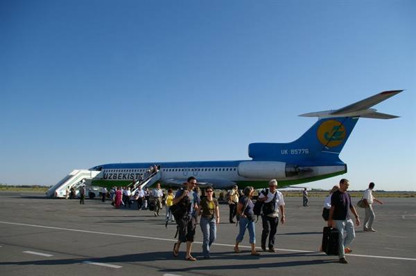 Domestic transfer with an old Russian plane
