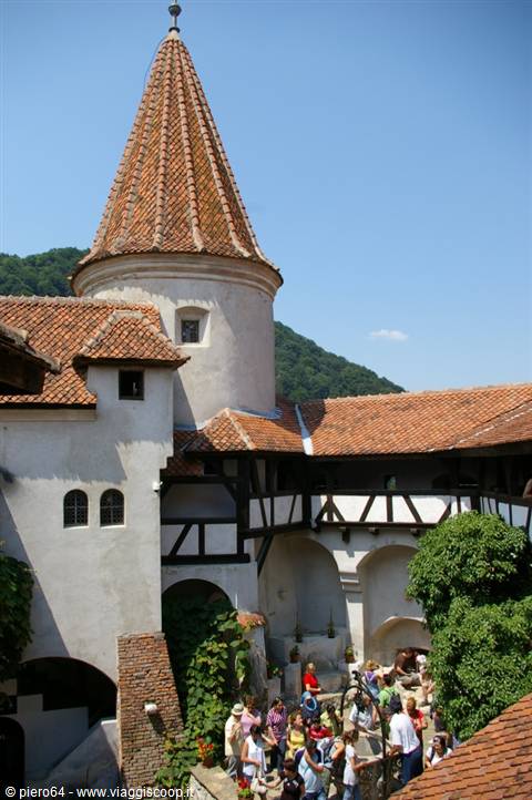 The legendary castle of Count Dracula, inner courtyard