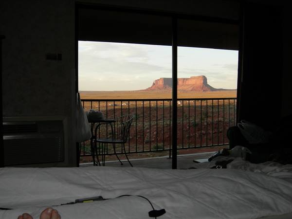 Panorama from our room - Monument Valley