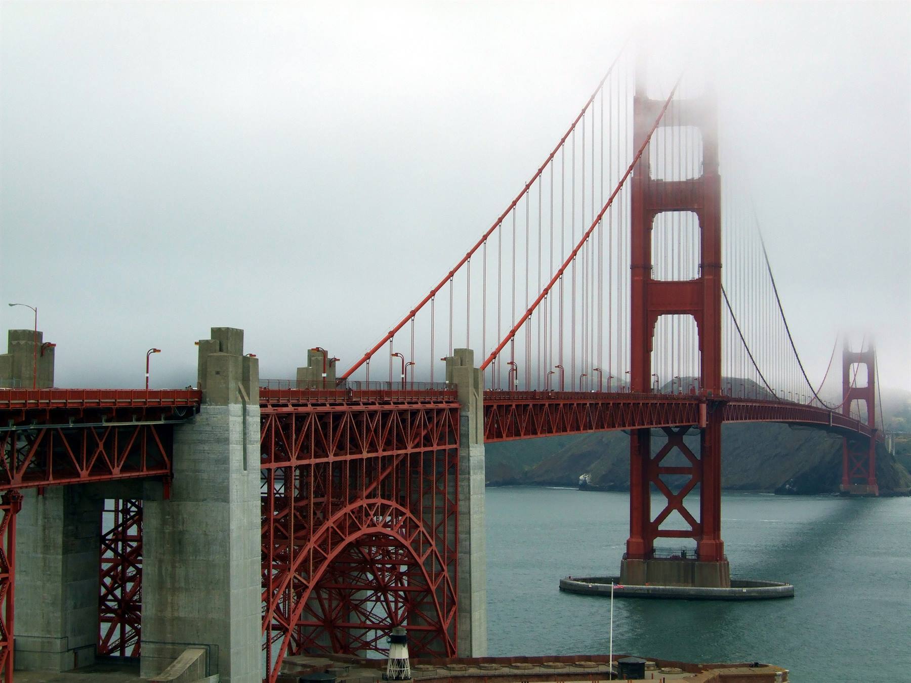 San Francisco, the Golden Gate Bridge and the fog
