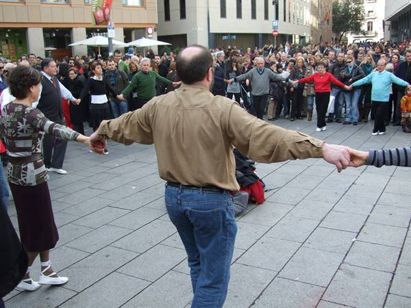 The Sardana dance in the square of Barcelona Cathedral