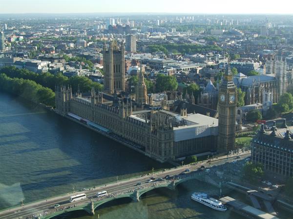 London from above (London Eye)