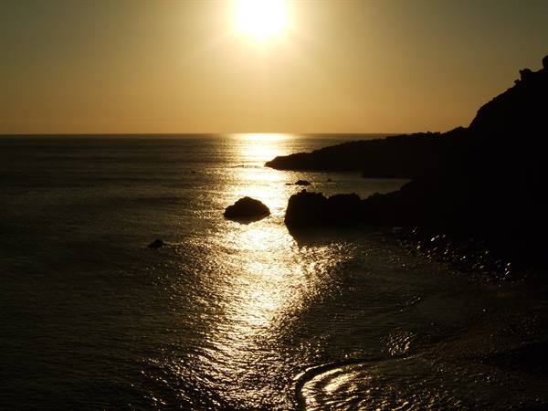 Sunset over the point of Fuencaliente (La Palma)
